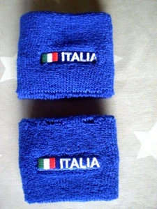 Welding tape / wristband / with ITALIA + Italy flag embroidery in BLUE 2 pieces - Picture 1 of 2