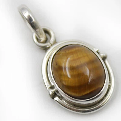 Tigerauge Anhänger Silber 925 Kettenanhänger Sterlingsilber braun ts i - Bild 1 von 4