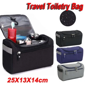 Mens Travel Wash Bag Hanging Toiletry Large Capacity Shaving Gym Makeup Bag UK - Picture 1 of 14