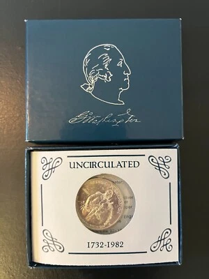 1732-1982 George Washington Silver Half Dollar Silver Coin Uncirculated w/Box - Image 1 of 4