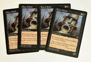 Rats of Rath (4) NM Tempest MTG Magic the Gathering - Picture 1 of 2