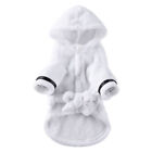  White Polyester Pet Bathrobe Man Absorbent Towels Dog Bathrobes for Small