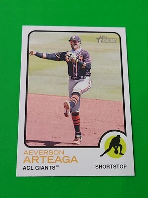 Aeverson Arteaga 2022 Topps Heritage Minor League  #58 , ACL Giants - Image 1 of 2