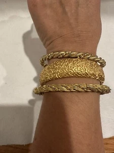 Vintage Anne Klein Gold Armreif Stapelarmbänder - Bild 1 von 11
