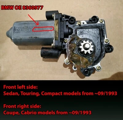 BMW E36 316i 318i 318ti 318is REGULADOR ELEVALUNAS MOTOR ACTUADOR 8360977 Foto 1 de 4