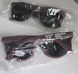New Virginia Tech VT Burgundy Promotional Square Sunglasses-2 Pair  - Picture 1 of 3