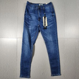 Denim BLVD Super High Rise Skinny Jeans Juniors Size 5 Dark Wash - Picture 1 of 12