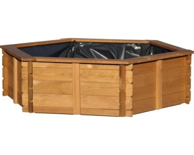 Hochteich, Miniteich dobar Hexagon 330 l 149 x 128,5 x 40 cm braun - Bild 1 von 4