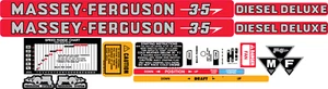 Kit completo de calcomanías Massey Ferguson 35 diésel de lujo - Imagen 1 de 1