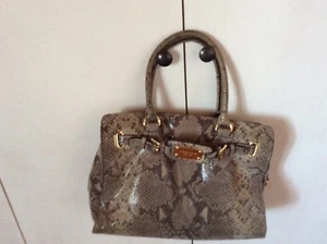 borsa Michel kors hamilton stampato pelle pyton grigio degrade’ con tracolla - Foto 1 di 6