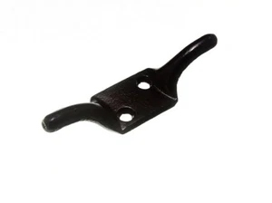 2X Ganchos Tacos Negro Para Cuerda Tendedero Cuerda 100mm Metal Negro Onestopdiy - Imagen 1 de 1