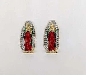 2 pz Ciondolo Unghie Multicolore Vergine Maria Placcato Oro Vergine di Guadalupe - Foto 1 di 5