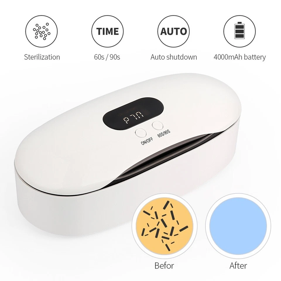UV LED Esterilizador Manicura Arte en Uñas Caja de Desinfección Maquillaje Cepillo Herramienta Limpiador Foto 1 de 4