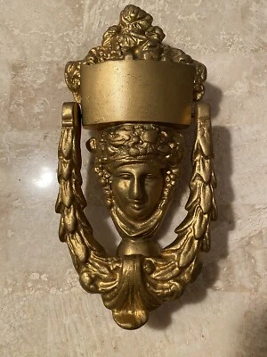 Vintage Metal Grecian Face Goddess door Knocker London Home Of Sherlock Holmes - Image 1 of 4