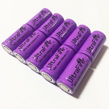 10X 1200mAh 18350 3.7V Rechargeable Li-ion Battery Cell for Torch LED Flashlight