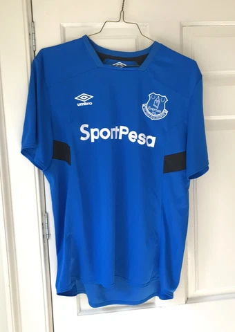 NWOT Mens Authentic Umbro Everton Kit Jersey Size XL SportPesa 2017-18 Cover