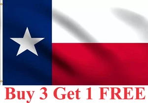 3x5 Texas TX Staatsflagge Fuß Banner Ösen Polyester - Bild 1 von 3