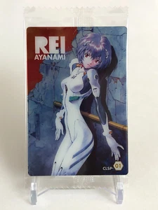 Tarjeta de oblea japonesa Rei Ayanami Evangelion CLSP-01 sin abrir Bandai - Imagen 1 de 8