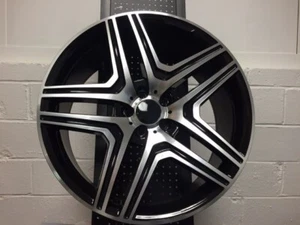 20" AMG ML63 STYLE BLACK MACHINE WHEELS RIMS FITS MERCEDES BENZ ML350 ML320 ML - Picture 1 of 2