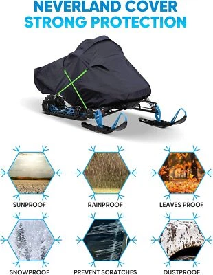 Capa de snowmobile à prova d'água para Polaris Ski Doo Yamaha compatível com 115 L x 51 L x 48 A - Imagem 1 de 4
