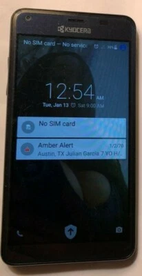 Kyocera Hydro VIEW (Boost) 8GB C6742 Black Very Good Used Parts Repair - Image 1 of 2