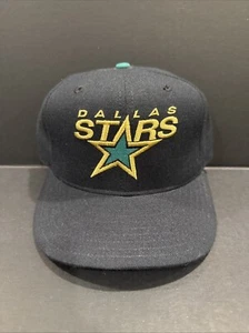 Vtg 90’s Dallas Stars 7 1/2 New Era Hat 5950 Pro Model NHL Wool Plain Logo - Picture 1 of 4