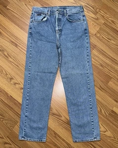 Vintage Calvin Klein Jeans Low Rider Double Stonewash 34x31 Hip Hop USA Made 90s - Picture 1 of 12