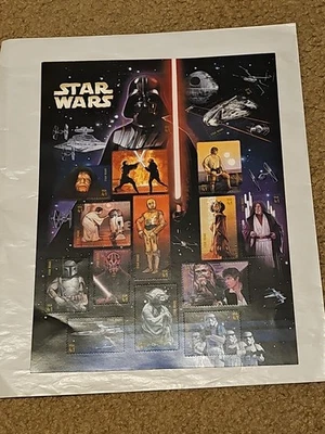  STAR WARS 41 CENT SOUVENIR SHEET 2007 41 Cent Stamp Value - Image 1 of 4