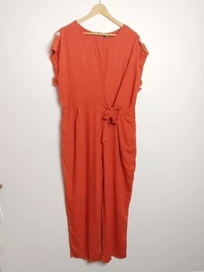 Sambara Ladies Wide Leg  Zip Up Burnt Orange Jumpsuit Size 18 VGC - Bild 1 von 6
