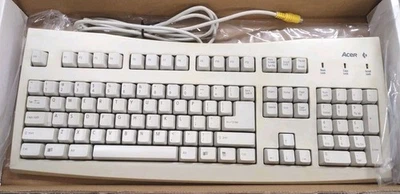 RARE VINTAGE ACER 6511-C 105 KEYS WINDOWS PS2 KEYBOARD V DESIGN DSKB-4 - Image 1 of 4