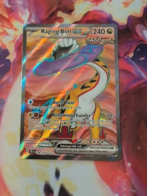 Raging Bolt ex 196/162 - Near Mint Sv05: Temporal Forces Holo Ship Now - Image 1 of 2