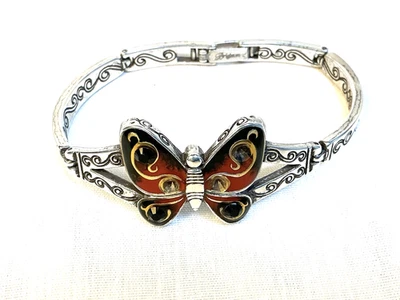  Brazalete Brazalete Brighton Papillon Esmalte Mariposa, 7 pulgadas Foto 1 de 4