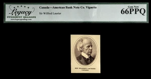 Canada . Sir Wilfred Laurier Vignette, American Bank Note Co., Legacy 66 PPQ - Picture 1 of 2
