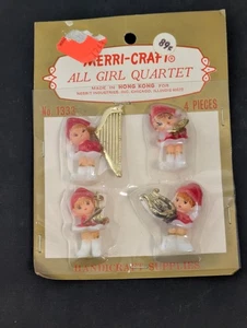 Cuarteto de Navidad vintage de plástico duro Merri-Craft para todas las niñas nuevo en stock - Imagen 1 de 9