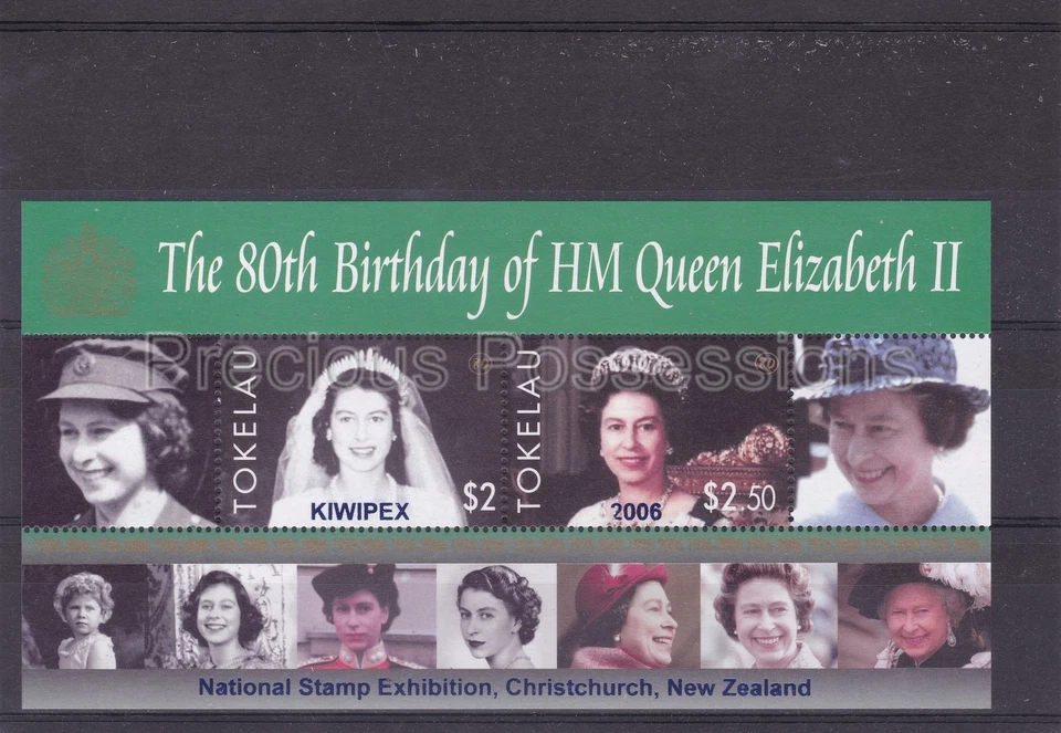 HOJA DE ESTAMPILLAS TOKELAU SG MS380 MNH 2006 QEII 80ª exposición Kiwipex Foto 1 de 1