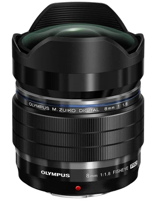 Lente ojo de pez Olympus M.ZUIKO DIGITAL ED 8mm F1.8 Fisheye PRO - Imagen 1 de 2