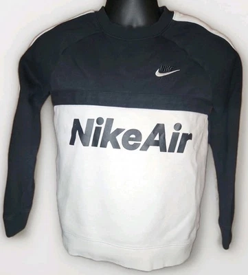 Nike Boy's Black White Nike Air Sweatshirt Size Large Casual Comfort Logo - Image 1 of 3
