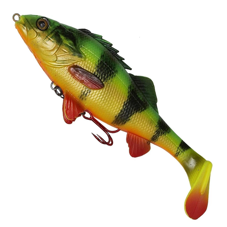 Savage Gear 4d Perch Shad 12 5cm 23 Gramm Firetiger Art.nr. 61795