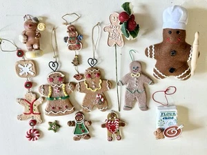 Gingerbread Men Cookie Ornaments & Decor-Lot of 11-Christmas/Holiday Decor - Picture 1 of 4