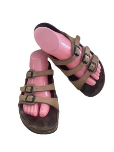 Birkenstock Tabaco Braun Dreifachriemen Sandalen Weichbettung Gr. 40 / L 9,5 US - Bild 1 von 9