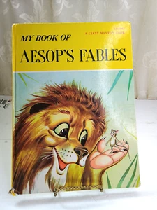 Vintage 1962 MY BOOK OF AESOP'S FABLES ~ Giant Maxton Book ~ Illustr NARDINI - Imagen 1 de 9
