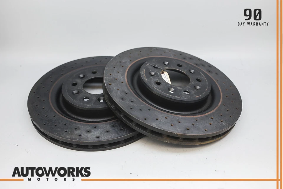 03-06 Jaguar XK8 XKR X100 Juego de 2 discos de rotor de freno delantero izquierdo y derecho OEM Foto 1 de 4