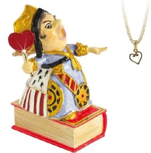 Alice in Wonderland Queen of Hearts Pewter Enamel Trinket Box Hidden Treasures - Picture 1 of 1