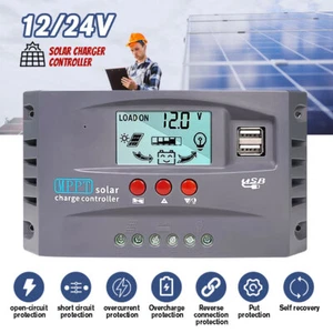 60A MPPT Solar Panel Battery Regulator Charge Controller 12V / 24V Auto Tracking - Picture 1 of 19