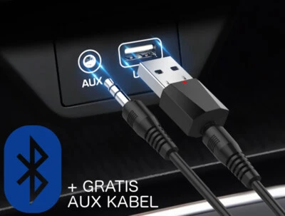 Mini Adaptador Bluetooth Coche Inalámbrico USB 3.5mm AUX Audio Música Receptor Recepción - Imagen 1 de 4