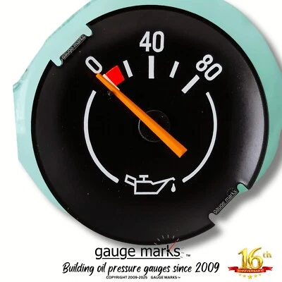 79 80 81 CAMARO OIL PRESSURE GAUGE - fits Gauge Cluster - Clock to OIL Gauge - Image 1 of 4
