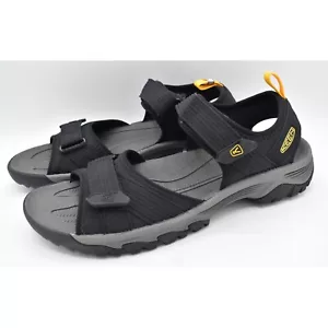 Keen Mens Size 12 Targhee III Open Toe H2 Black Yellow Shoes Sandals - Picture 1 of 11