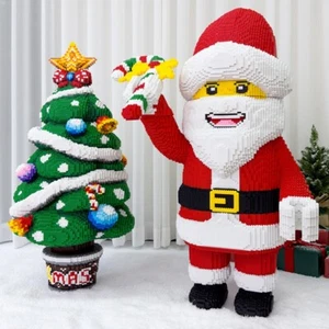 Christmas Tree Santa Claus Snowman Car Mini Micro Building Blocks Bricks Set Toy - Picture 1 of 18