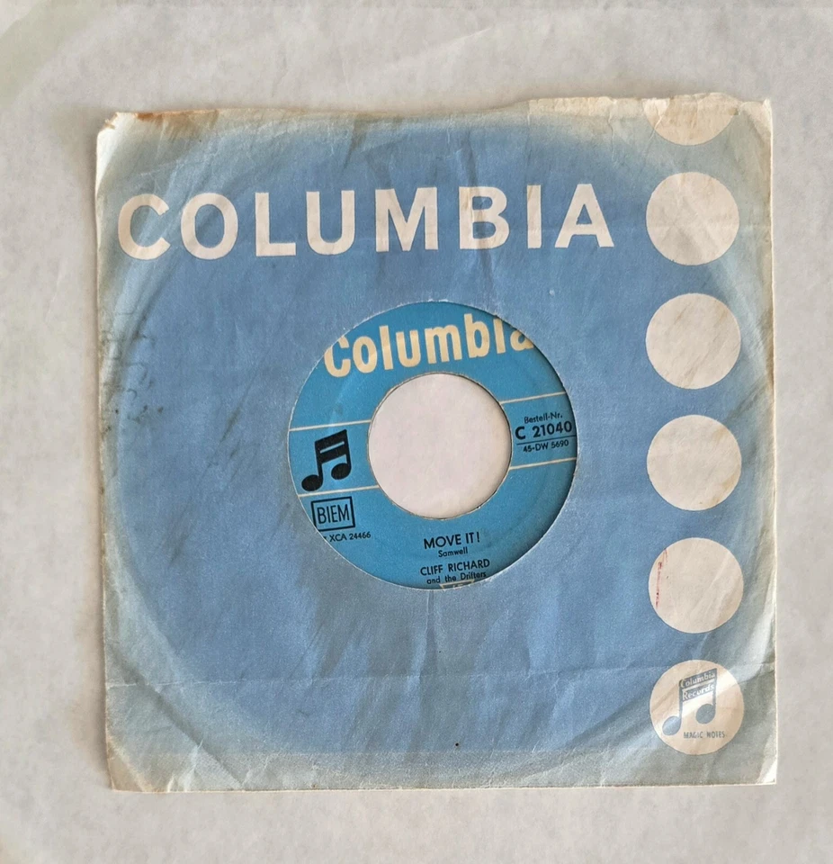 CLIFF RICHARD(THE SHADOWS) "MOVE IT/SCHOOLBOY CRUSH "  GERMAN SP - Image 1 of 3