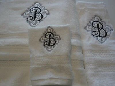 Toalla de baño personalizada bordada toalla de mano paño de lavado juego de 3 piezas Hotel Prem Foto 1 de 3